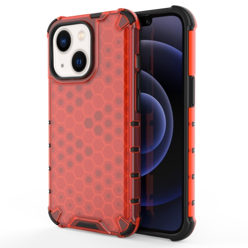 iPhone 14 Skal Shockproof Honeycomb Hybrid Rd