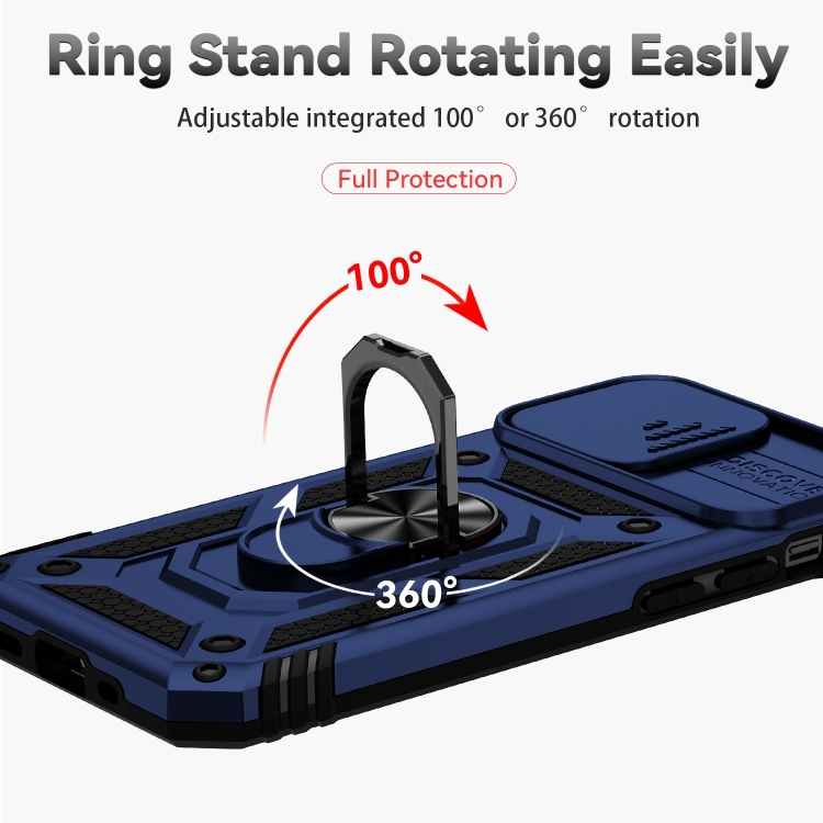 iPhone 14 Skal Ring Armor Med CamShield Bl