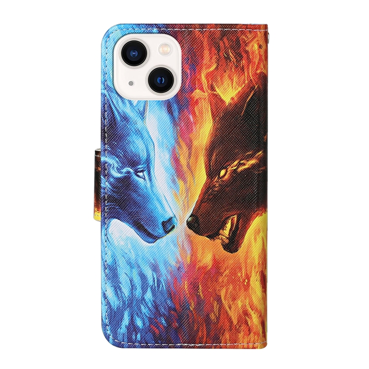 iPhone 14 Fodral Med Tryck Eld Varg