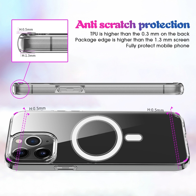 iPhone 14 Pro Skal MagSafe Hybrid Transparent