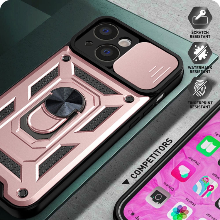 iPhone 14 Pro Skal CamShield Hybrid Ring Rosguld