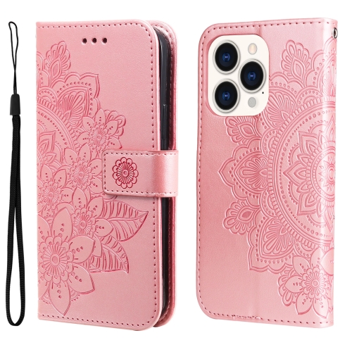 iPhone 14 Pro Fodral Mandala Blossom Rosguld