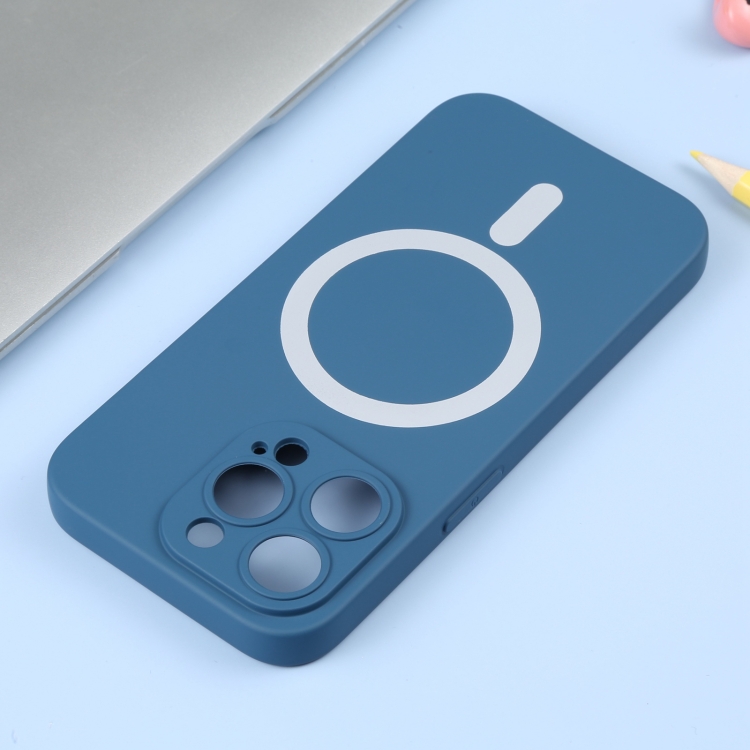 iPhone 14 Pro Skal Liquid MagSafe Silikon Bl