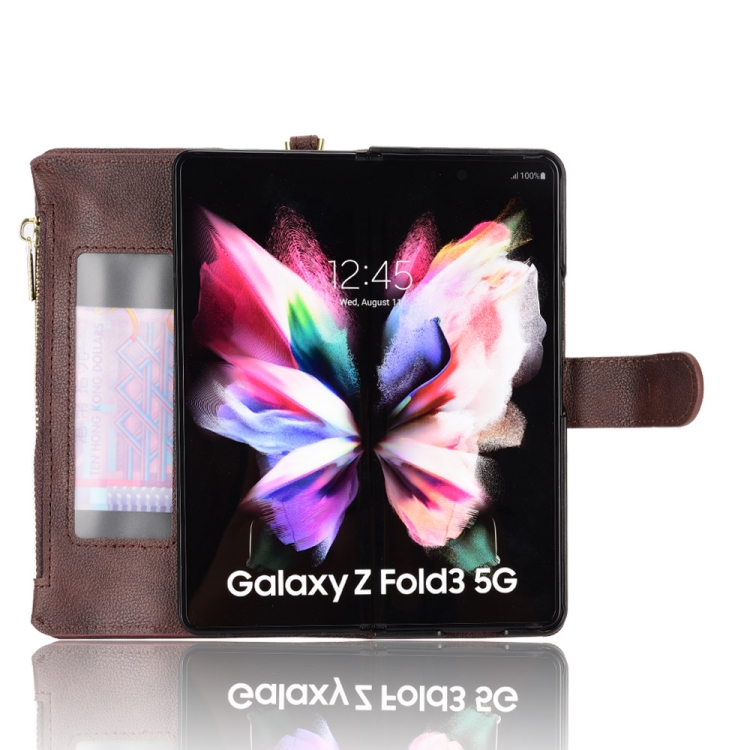 Galaxy Z Fold 3 Fodral Multifunktionell Brun