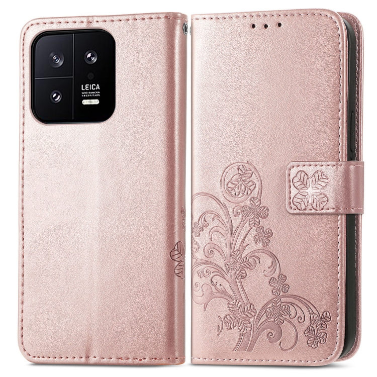 Xiaomi 13 5G Fodral Med Blommigt Tryck Rosguld