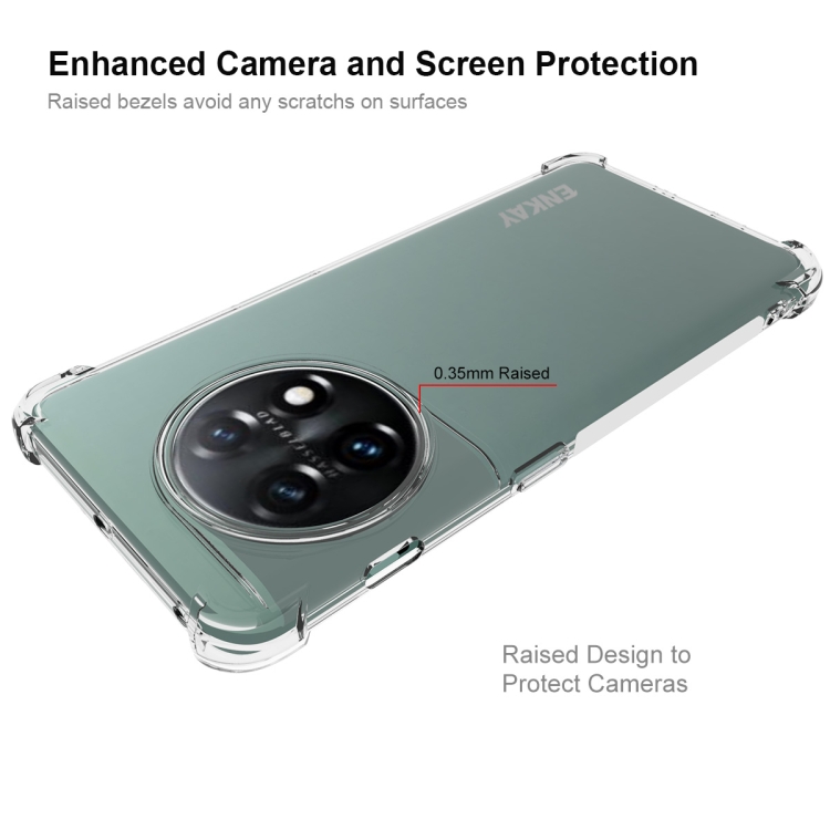 ENKAY OnePlus 11 5G Skal Shockproof TPU Transparent