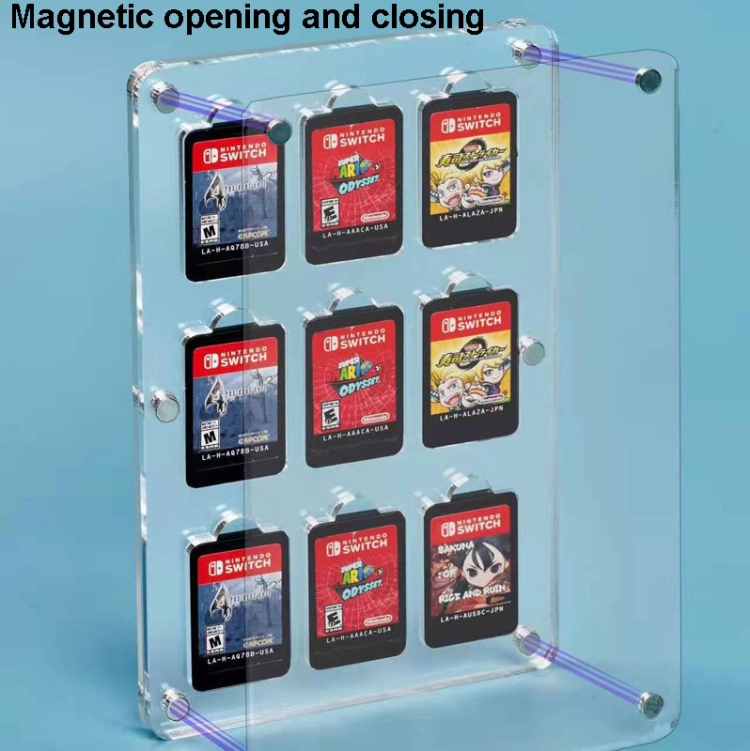 Magnetisk Frvaringsbox Fr 9 st Nintendo Switch Spel