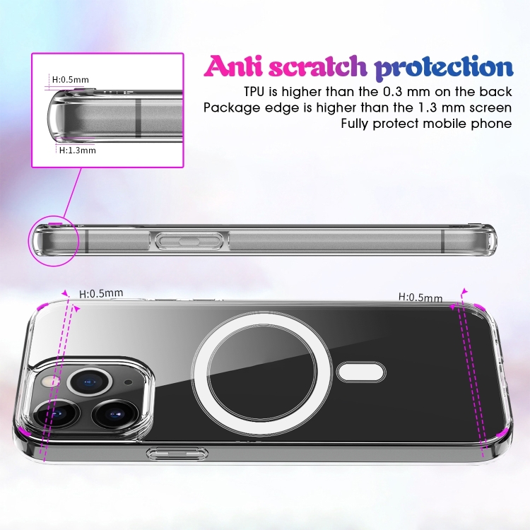 iPhone 15 Pro Max Skal MagSafe Akryl/TPU Transparent