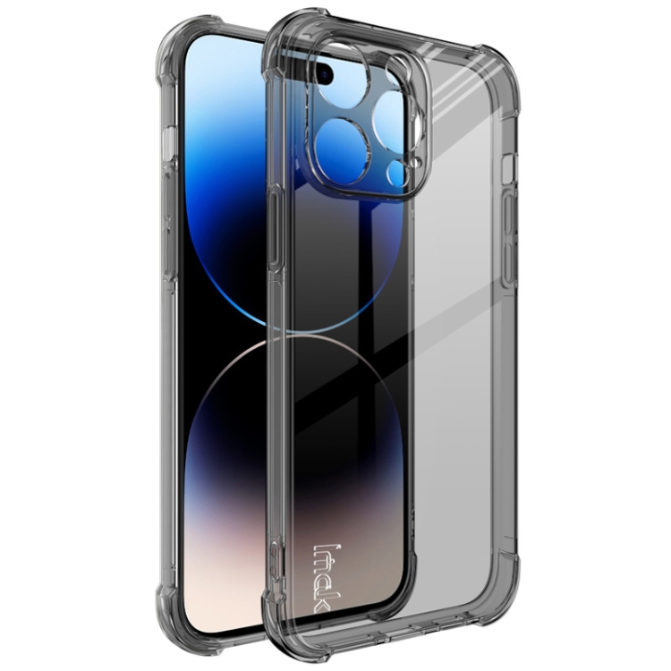 IMAK iPhone 15 Pro Max Skal Shockproof AirBag Tonad Svart