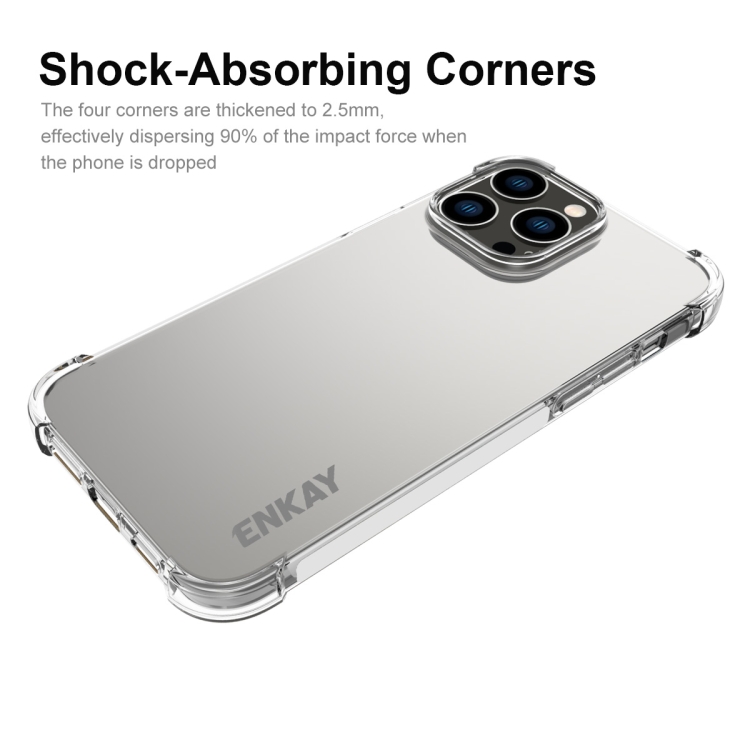 ENKAY iPhone 15 Pro Max Skal Shockproof TPU Transparent