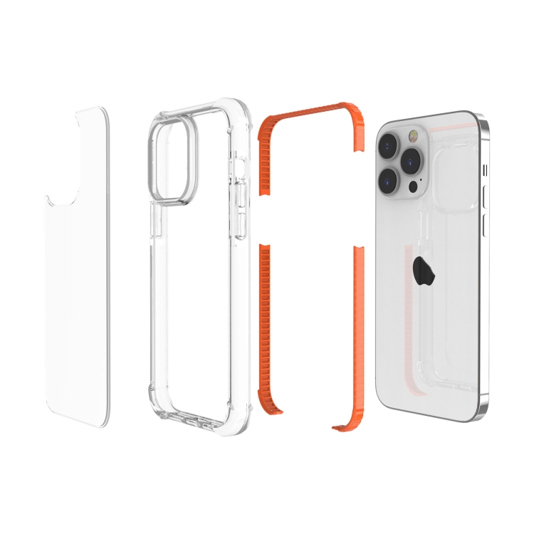 iPhone 15 Pro Skal Shockproof Akryl/TPU Orange