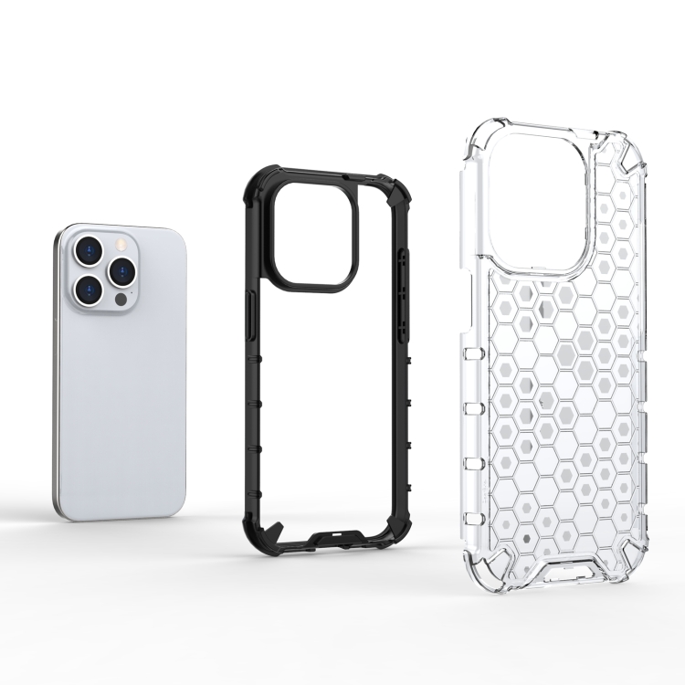 iPhone 15 Pro Skal Shockproof Honeycomb Vit