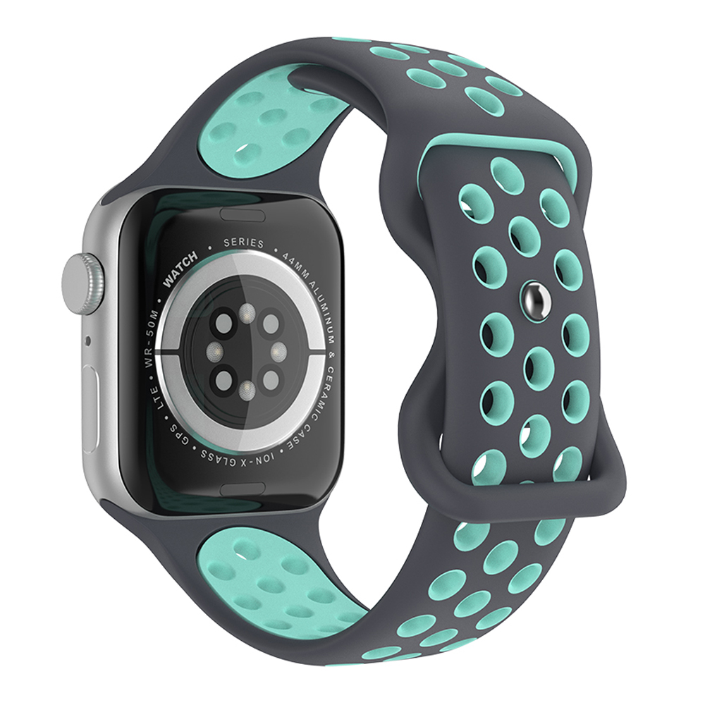Sportarmband Dual-Color Apple Watch 41/40/38 mm (S/M) Gr/Teal