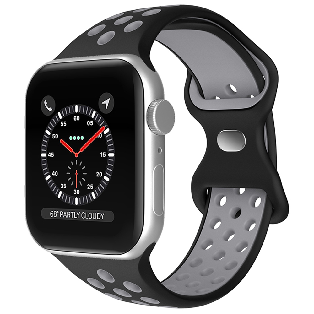 Sportarmband Dual-Color Apple Watch 42/44/45/49 mm (M/L) Svart/Grå