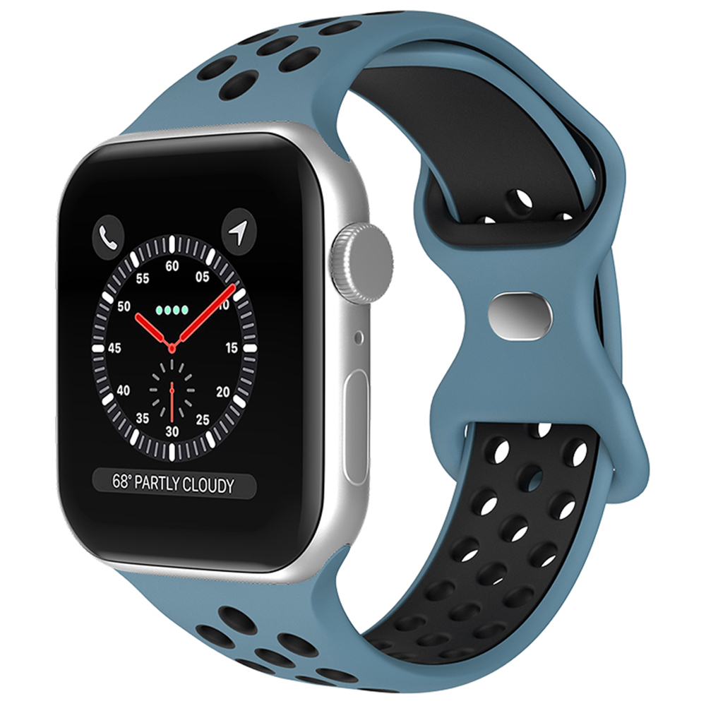 Sportarmband Dual-Color Apple Watch 42/44/45/49 mm (M/L) Bl/Svart