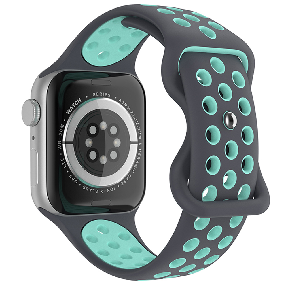 Sportarmband Dual-Color Apple Watch 42/44/45/49 mm (M/L) Gr/Teal