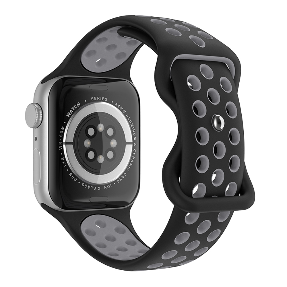 Sportarmband Dual-Color Apple Watch 42/44/45/49 mm (S/M) Svart/Grå