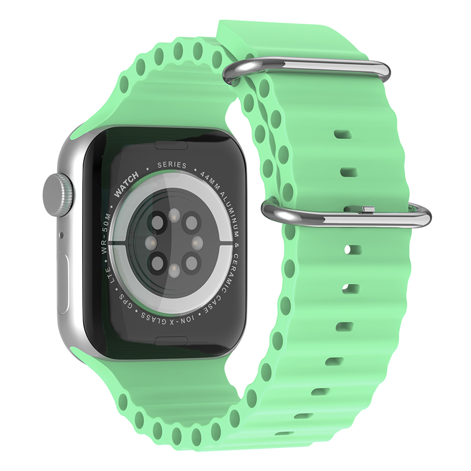 Apple Watch 42/44/45/49 mm Armband Ocean Wave Pistasch