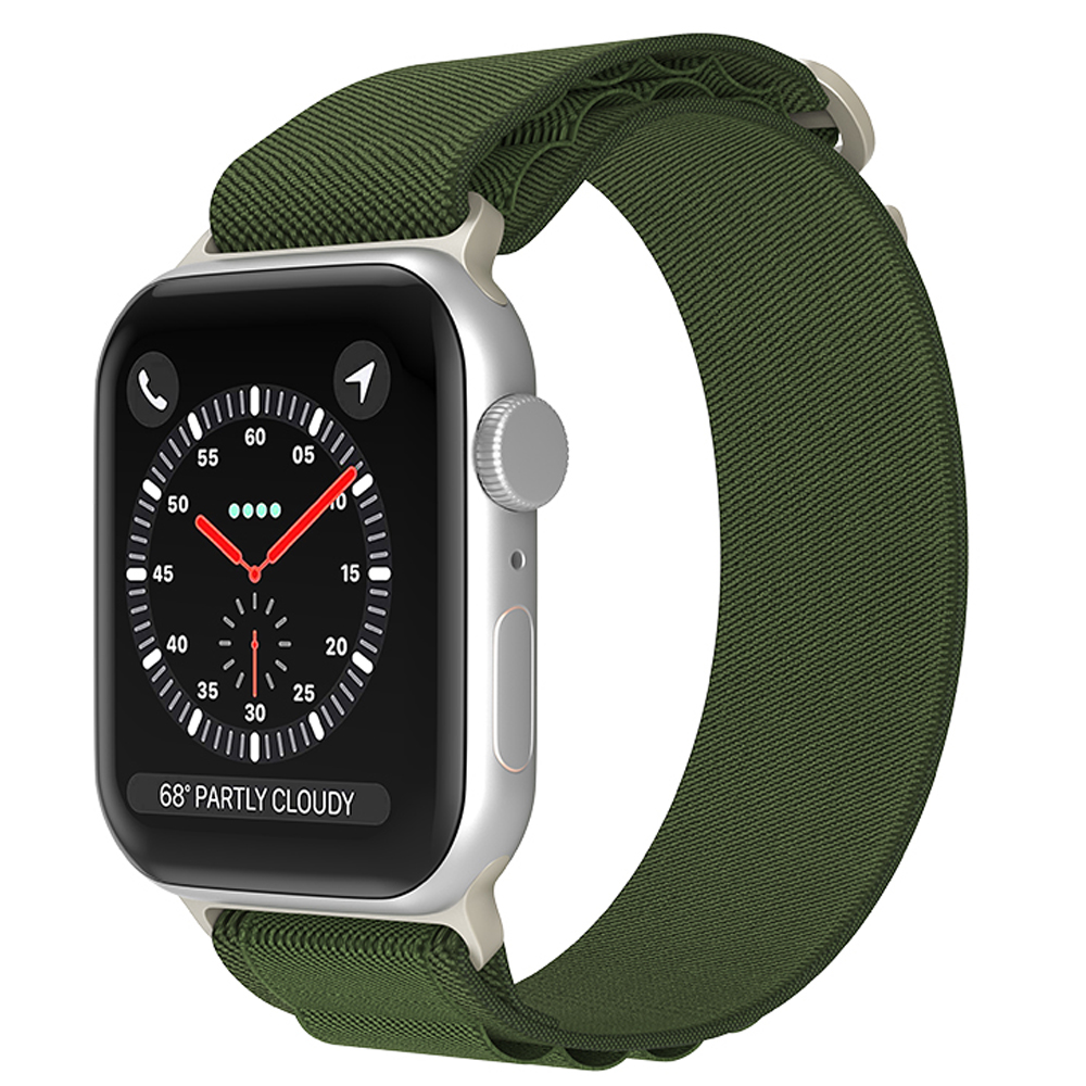 Apple Watch 42/44/45/49 mm Armband Alpine Pro Loop Army Green