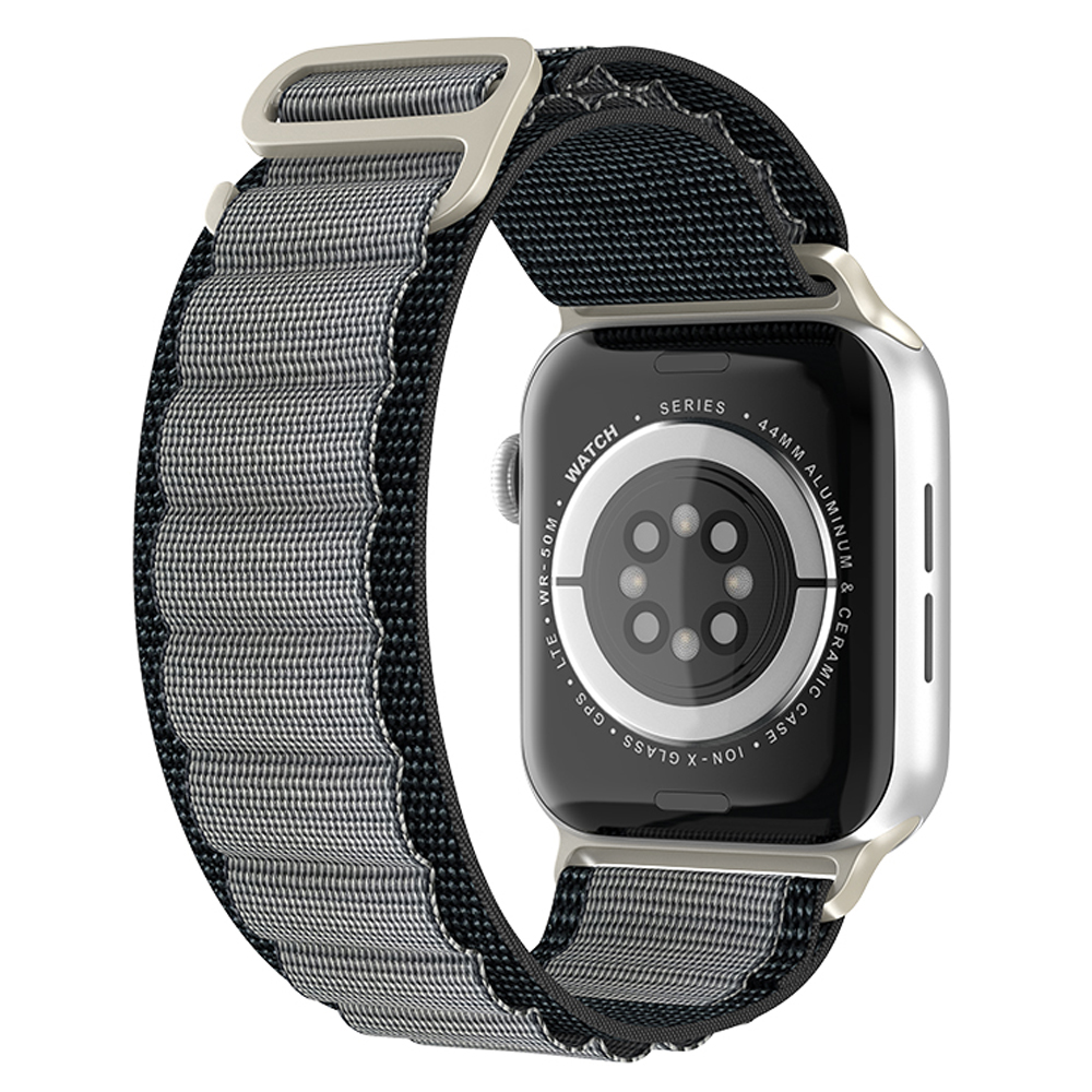 Apple Watch 42/44/45/49 mm Armband Alpine Pro Loop Svart/Gr