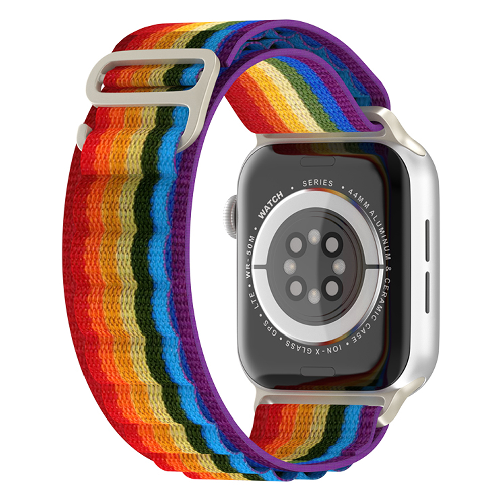 Apple Watch 42/44/45/49 mm Armband Alpine Pro Loop Rainbow