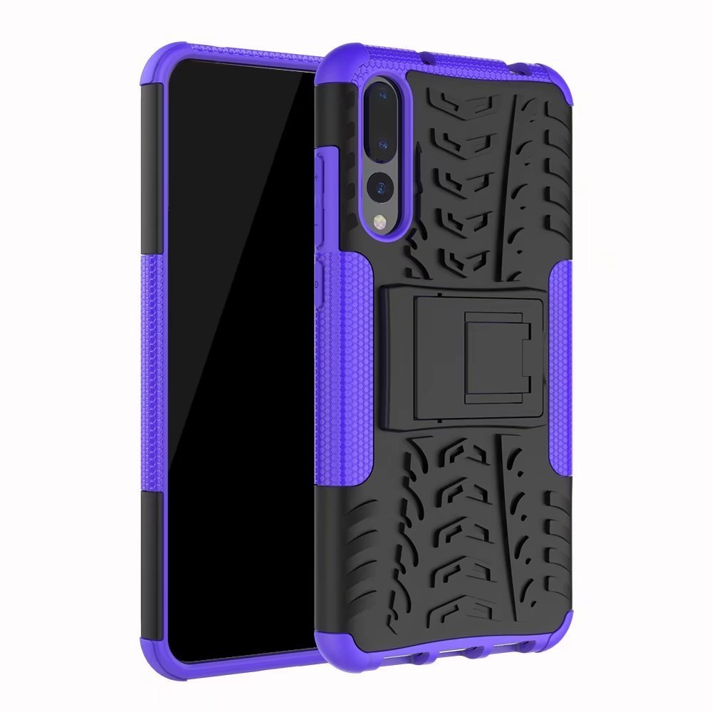 Huawei P20 Lite - Ultimata stöttåliga skalet med stöd - Lila
