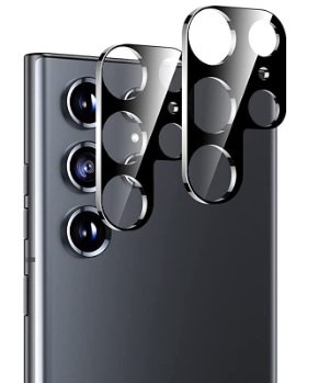 2-Pack Samsung S23 Ultra Linsskydd I Hrdat Glas - Svart