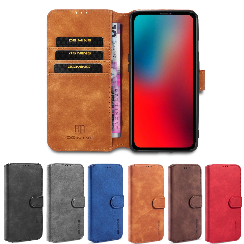 DG.MING iPhone 11 Fodral Retro Läder Svart