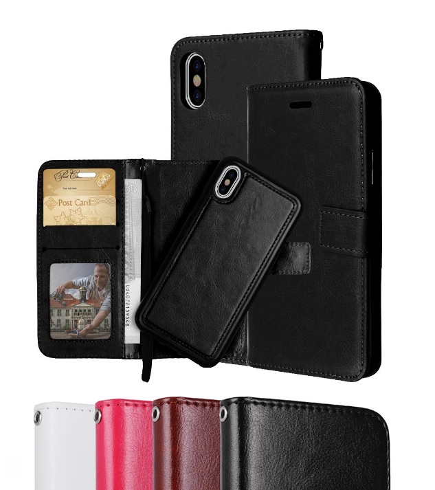 iPhone X/Xs - Fodral / Magnet Skal 2 in 1 - Vit