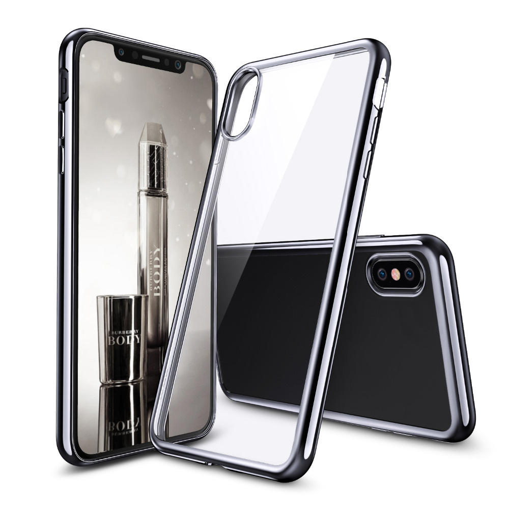 iPhone X/Xs - Lyxigt TPU Skal - Metallic Gr