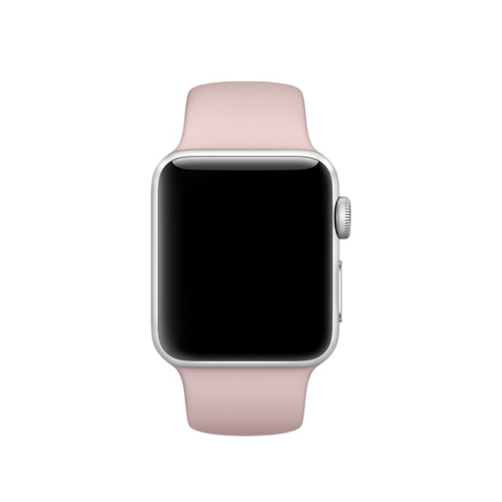 Silikon Armband Apple Watch 41/40/38 mm (S/M) - Ljus Rosa