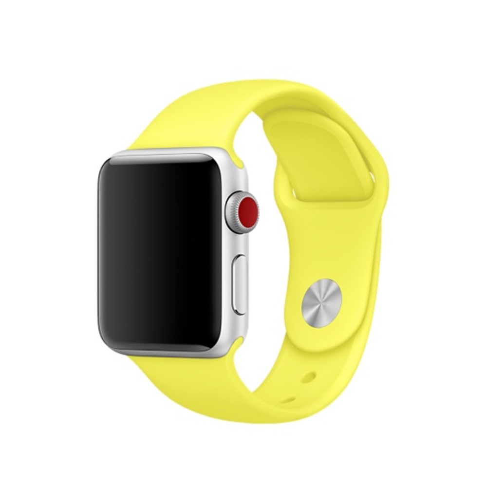Silikon Armband Apple Watch 41/40/38 mm (S/M) - Gul