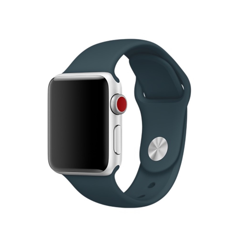 Silikon Armband Apple Watch 41/40/38 mm (S/M) - Mrk Grn