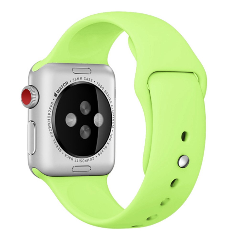 Silikon Armband Apple Watch 42/44/45/49 mm (S/M) Lime Grn