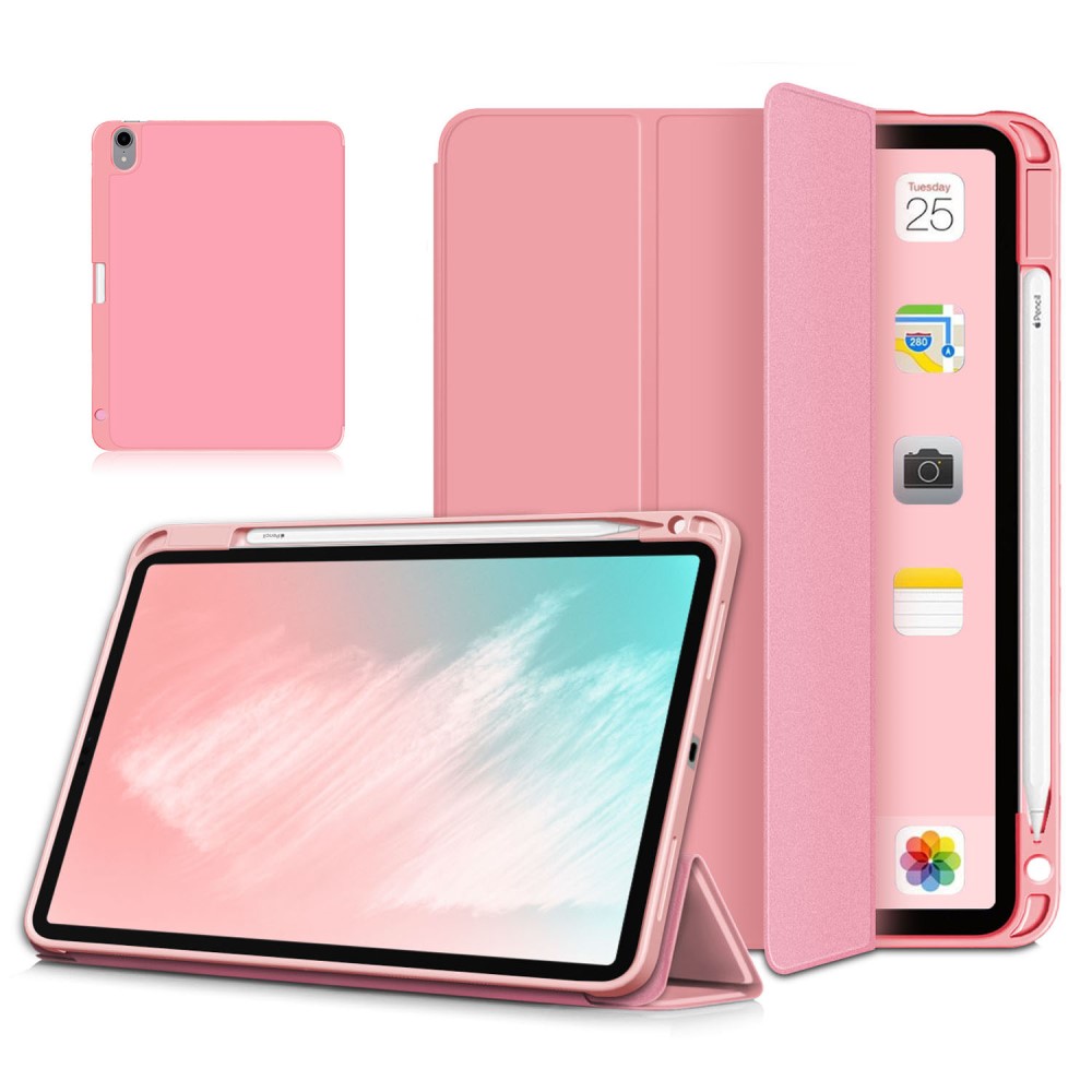 iPad Air 2020/2022 Fodral Tri-Fold Ljus Rosa