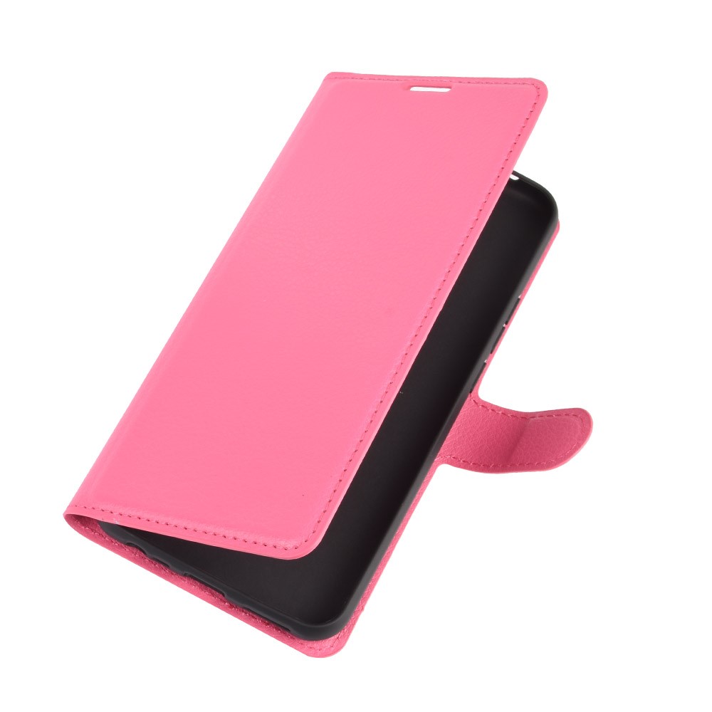 Xiaomi Redmi 9 - Litchi Plnboksfodral - Rosa