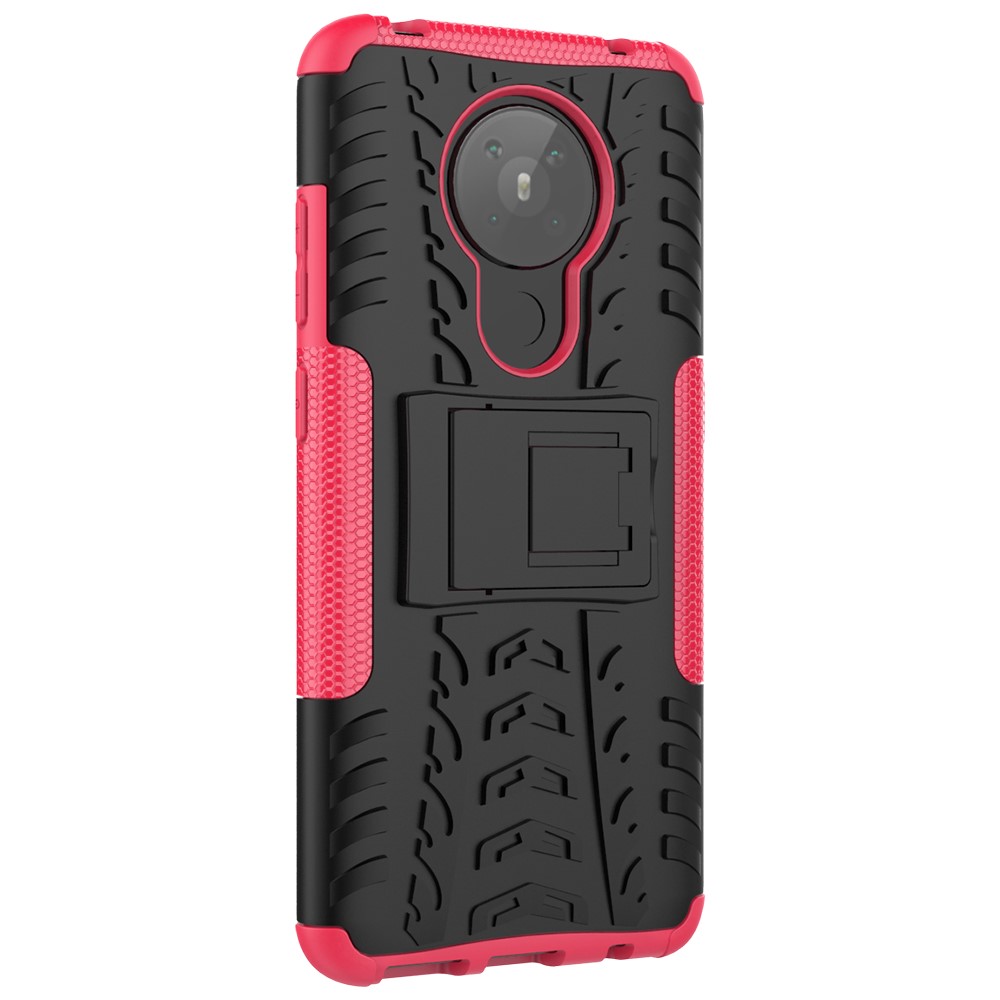 Nokia 5.3 - Ultimata Stöttåliga Skalet med Stöd - Rosa