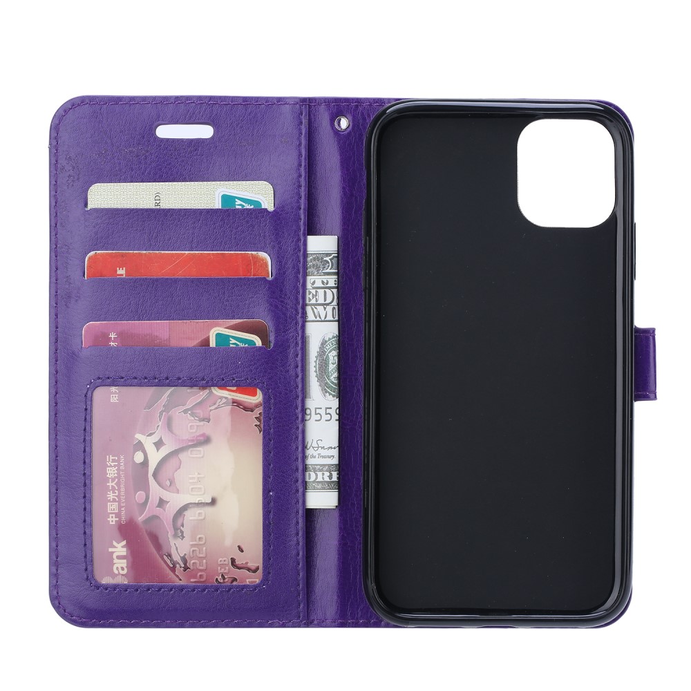 iPhone 12 / 12 Pro - Crazy Horse Fodral - Lila