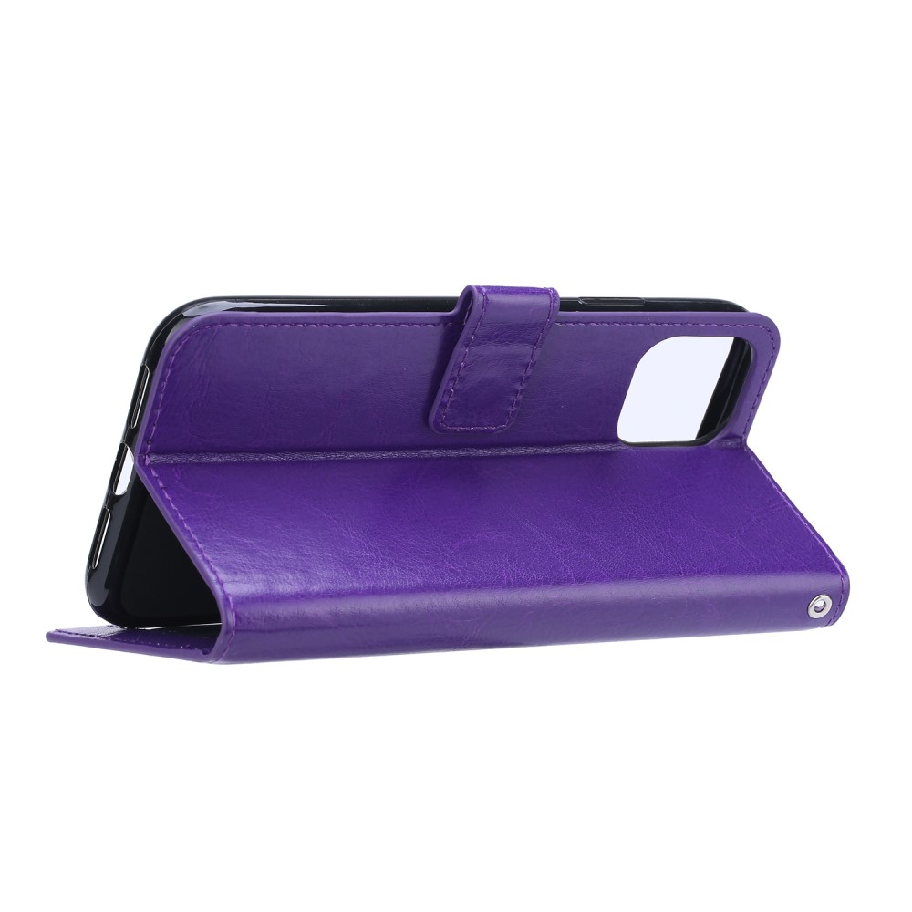 iPhone 12 / 12 Pro - Crazy Horse Fodral - Lila