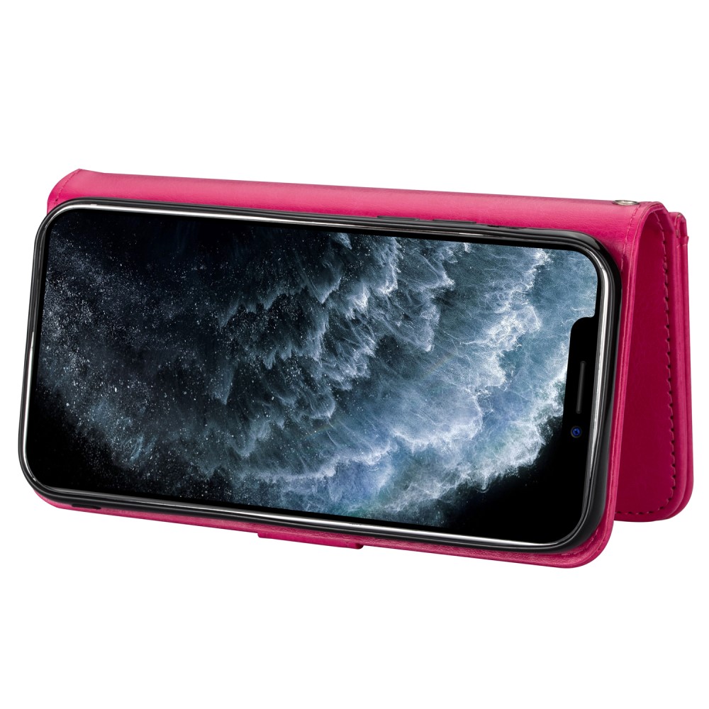 iPhone 12 / 12 Pro - 9-korts 2in1 Magnet/Fodral - Rosa