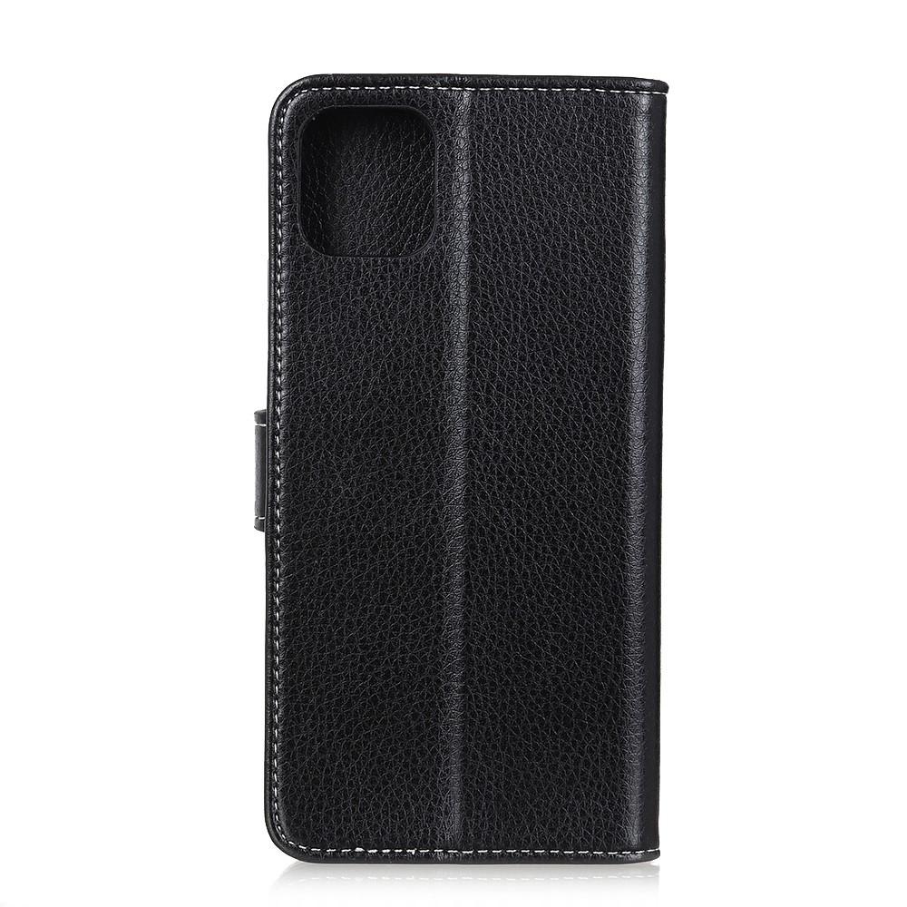 iPhone 12 Mini - Litchi Textur Fodral - Svart