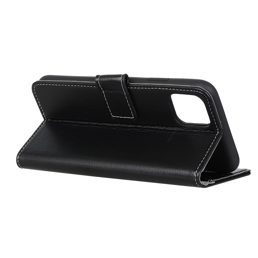 iPhone 12 Mini - Litchi Textur Fodral - Svart
