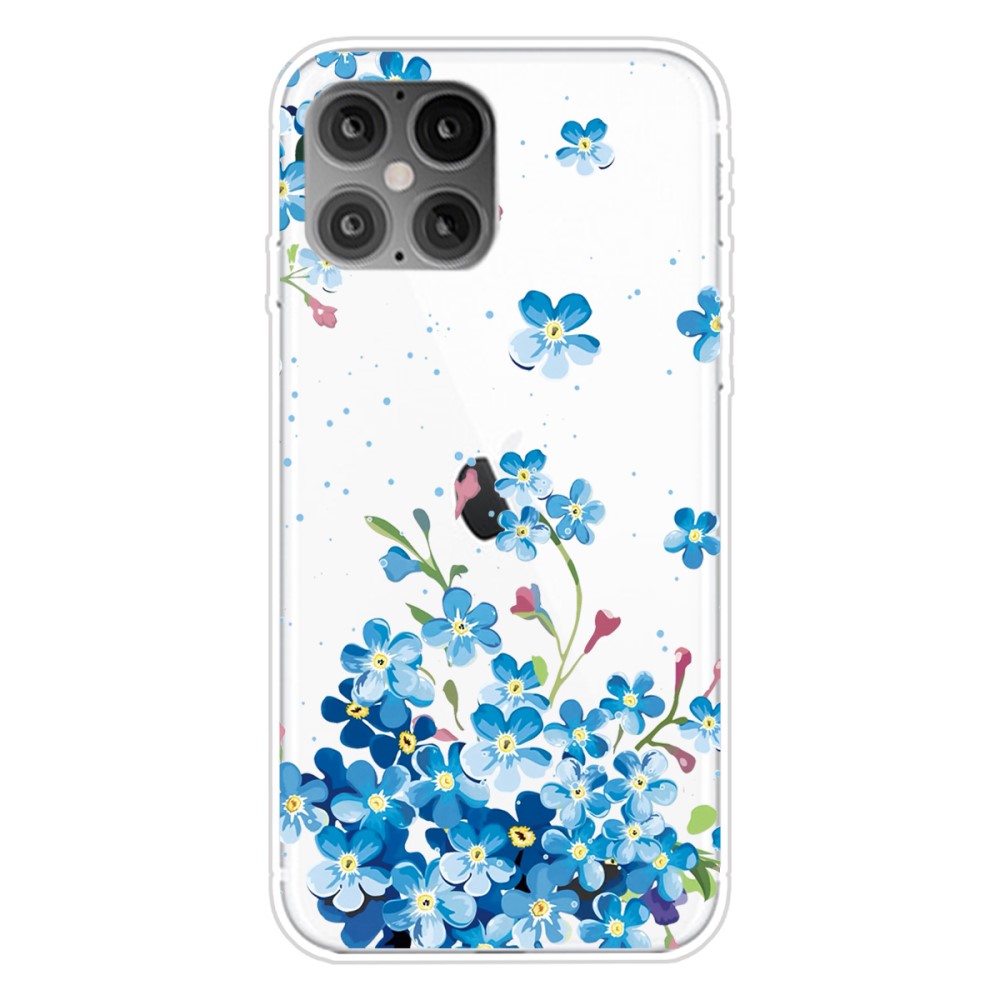 iPhone 12 Pro Max - Skal Med Tryck - Bl Blommor