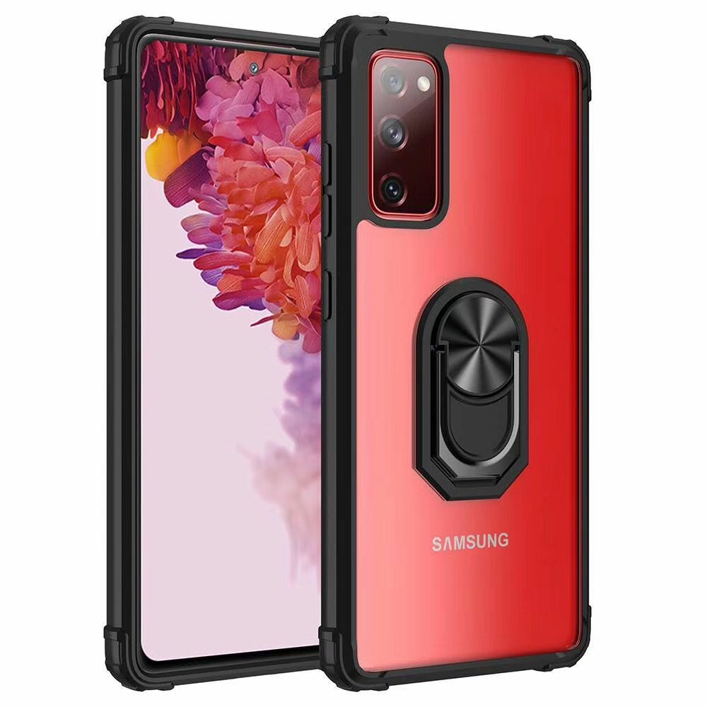 Samsung Galaxy S20 FE - Akryl Shockproof Ring Skal - Svart