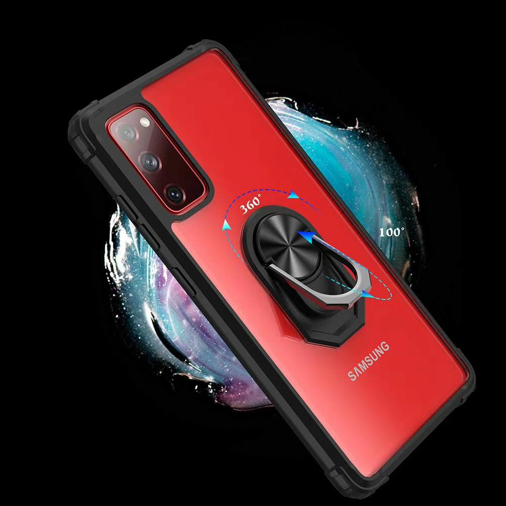 Samsung Galaxy S20 FE - Akryl Shockproof Ring Skal - Svart