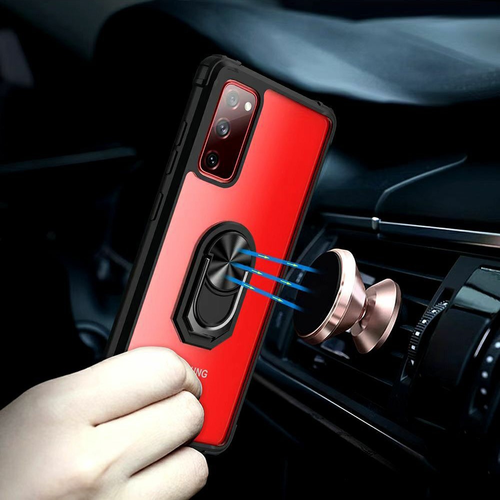 Samsung Galaxy S20 FE - Akryl Shockproof Ring Skal - Svart