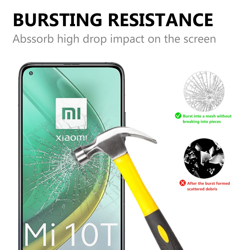 Xiaomi Mi 10T / 10T Pro - Heltckande Skrmskydd I Hrdat Glas