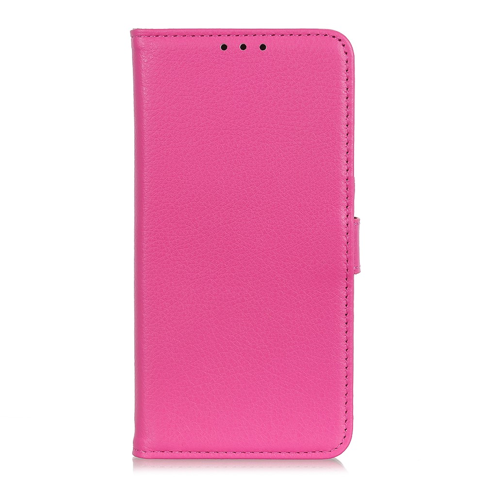OnePlus 8T / 8T+ - Litchi Lder Fodral - Rosa