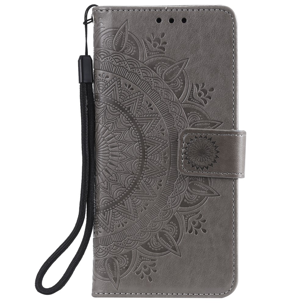Samsung Galaxy A42 - Mandala Läder Fodral - Grå
