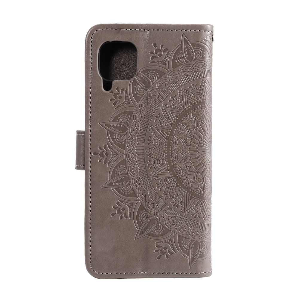 Samsung Galaxy A42 - Mandala Läder Fodral - Grå